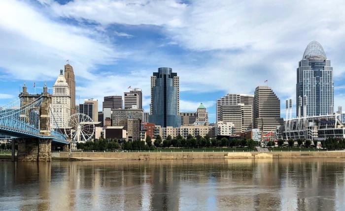 Downtown Cincinnati, Ohio. The Southwest Ohio Science and Engineering Expo is hosted annually by the University of Cincinnati in collaboration with the Ohio Academy of Science and community partners. Submission of science fair projects is open to all students in grades 5-12 residing in the local counties. Image credit: Melissa Jacquart