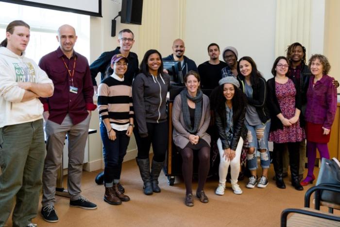 Faculty and Student Participants in the Brooklyn College Listening Project (photo by Phil Napoli)